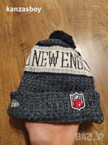 new era new england patriots - страхотна зимна шапка КАТО НОВА 100% оригинал универсален размер, снимка 4 - Шапки - 53020933