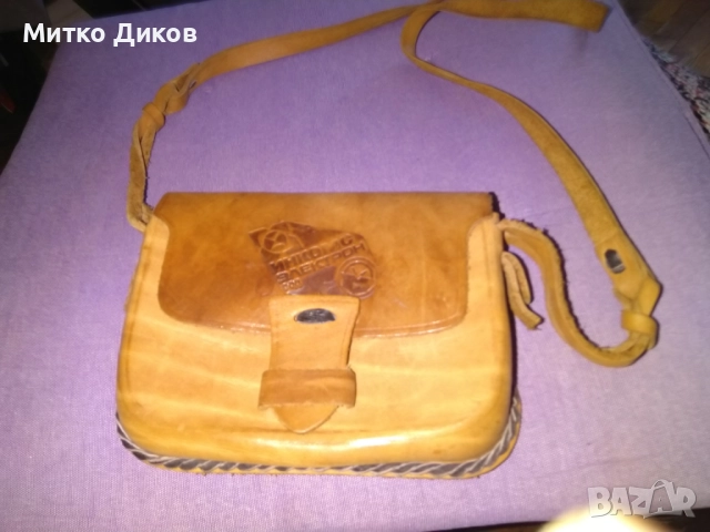 Инкомс Електрон нова чанта за праз рамо естествена кожа 155х112х25мм става за мобилен, снимка 2 - Чанти - 51516229