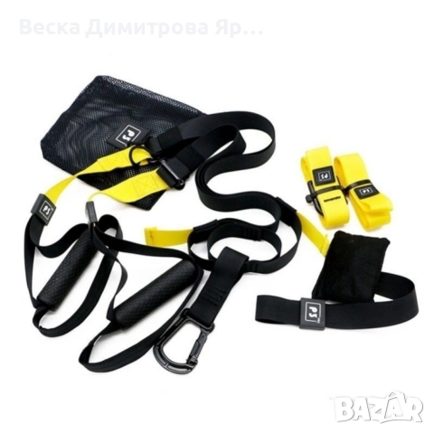 TRX Мултифункционален фитнес уред с ленти, снимка 3 - Фитнес уреди - 52720370