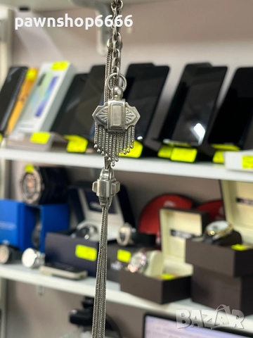 Сребърна верижка за джобен часовник със седефени елементи, снимка 17 - Мъжки - 51454790