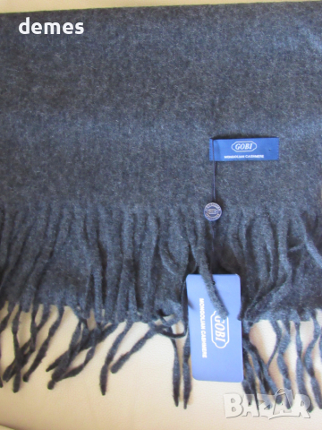 Фин шал 100% кашмир, цвят сив, Монголия, снимка 2 - Шалове - 36321620