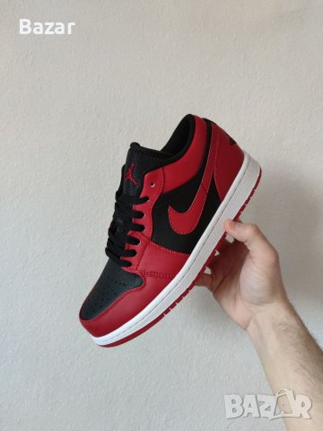 Nike Air Jordan 1 Low Reverse Bred Red Нови Мъжки Обувки Кецове Маратонки Размер 42 Номер Червени, снимка 10 - Маратонки - 39343854