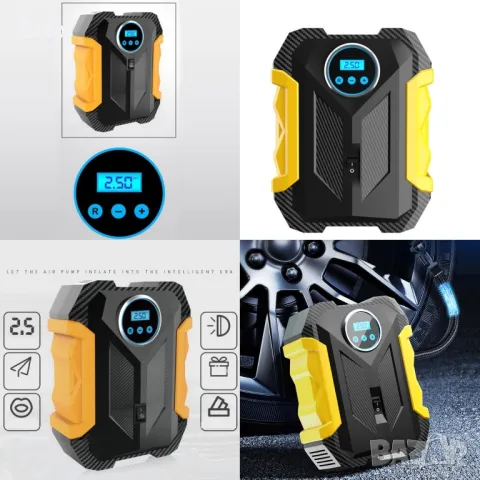 Автомобилна портативна въздушна Помпа с безжичен цифров дисплей