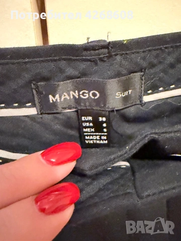 Панталон- черен, Mango, снимка 2 - Панталони - 53595458