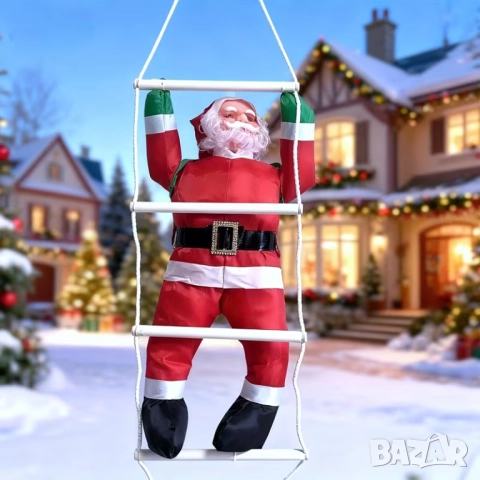 🎄✨ Катерещ се Дядо Коледа – Висящ Винтидж Декор | BBConstruction Store ✨🎄, снимка 4 - Декорация за дома - 52548970