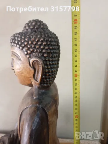 Дървена статуетка - Буда, снимка 5 - Статуетки - 50429302