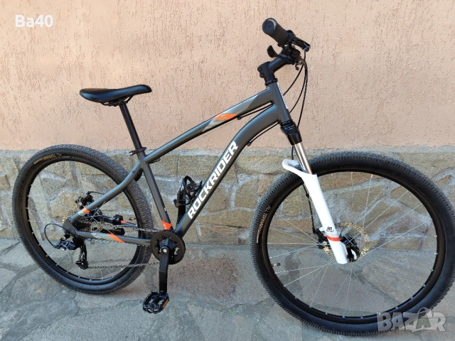 Планински велосипед Rockrider ST 120, 27,5", СИВО/ОРАНЖЕВО