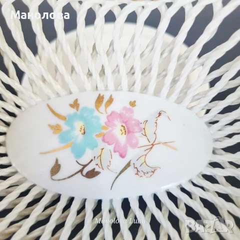 Ръчно изработена порцеланова кошничка Apulum., снимка 5 - Други ценни предмети - 51211220