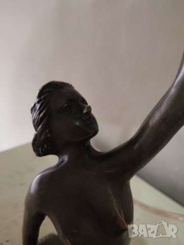 Стара настолна лампа арт деко, снимка 3 - Настолни лампи - 44488336