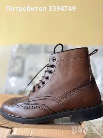 Мъжки обувки от естествена кожа Mango 40/41, снимка 2 - Мъжки боти - 56087966