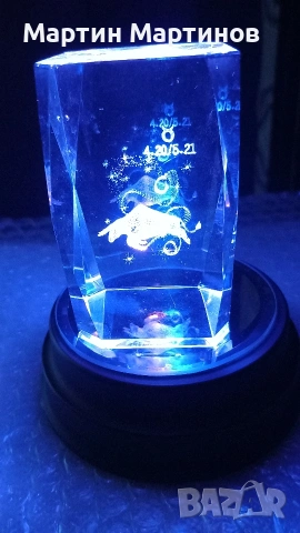 Преспапие /Кристал/ с Телец