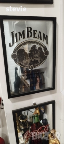 Рекламно огледало на уиски Jeam Beam , снимка 3 - Картини - 52335110