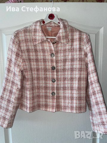 Разкошно  елегантно розово бяло сако букле , снимка 12 - Сака - 42366614