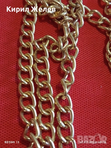 Елегантна метална верижка в златист цвят за дамски чанти с карабинер 51898, снимка 3 - Чанти - 53462794