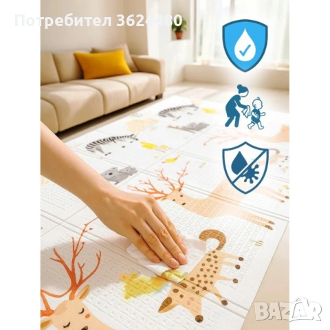 Сгъваема бебешка постелка термоизолираща 4853, снимка 4 - Други - 53307034