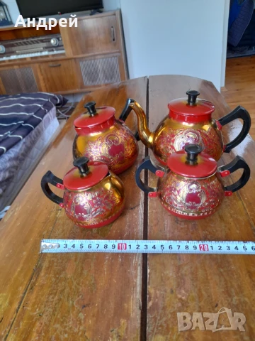Стар комплект Руски чайници, снимка 7 - Други ценни предмети - 50772564