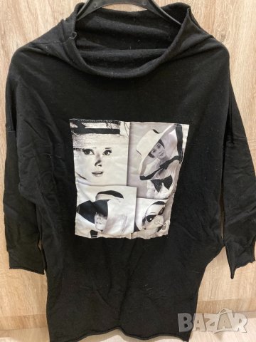 Черна дамска Туника, снимка 4 - Туники - 34415891