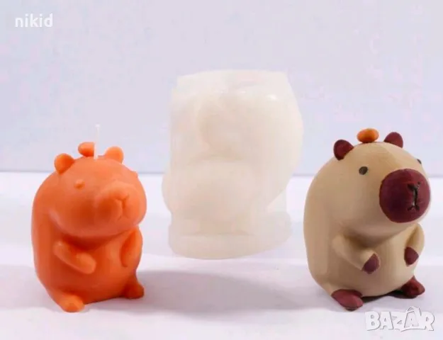 3d Капибара Capybara прав хамстер силиконов молд форма фондан шоколад гипс свещ смола