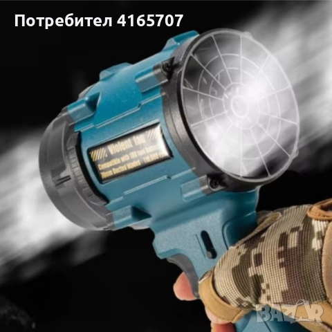 Акумулаторна турбо духалка 36V – Мощен въздушен пистолет с 2 батерии 8Ah и куфар, снимка 2 - Други инструменти - 52753426