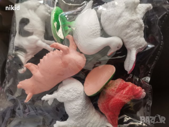 6 Домашни животни ферма заек крава прасе кокошка агне пате пластмасови фигурки играчки, снимка 3 - Фигурки - 40998860