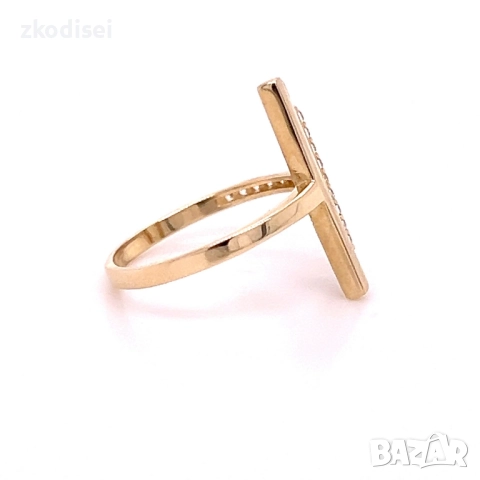 Златен дамски пръстен 2,27гр. размер:53 14кр. проба:585 модел:36340-6, снимка 2 - Пръстени - 52923881