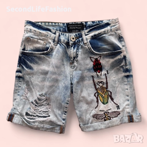 Дамски дънкови къси панталони Madness Nat’l изтъркани размер 25