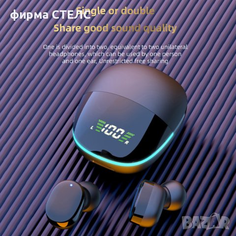 Безжични слушалки STELS G9s, True Wireless, IPX4, Bluetooth, Touch Control, Черен, снимка 7 - Безжични слушалки - 41514755