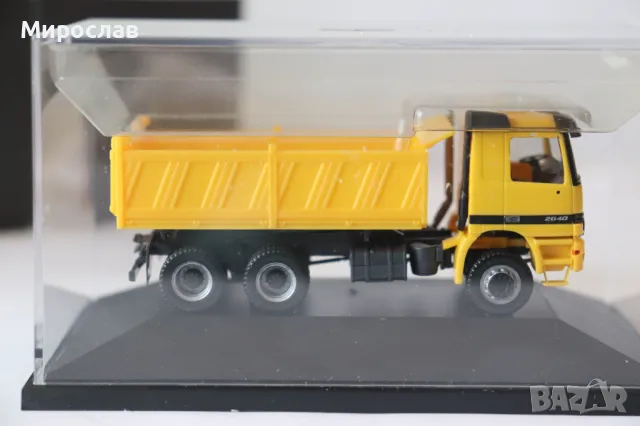 HERPA 1:87 H0 MERCEDES ACTROS САМОСВАЛ МОДЕЛ КАМИОН, снимка 4 - Колекции - 50177463