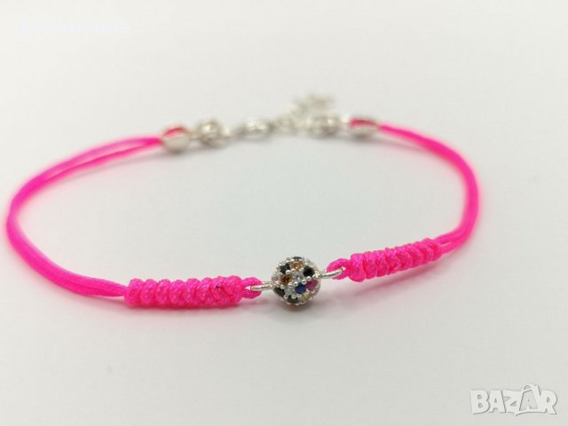 Дамска гривна със сребърни елементи и цирконий, снимка 2 - Гривни - 33971246