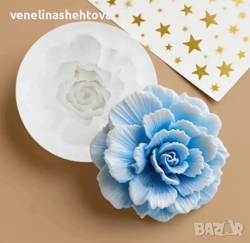 3D разтворен карамфил силиконов молд форма свещи гипс сапун смола фондан за декорация 