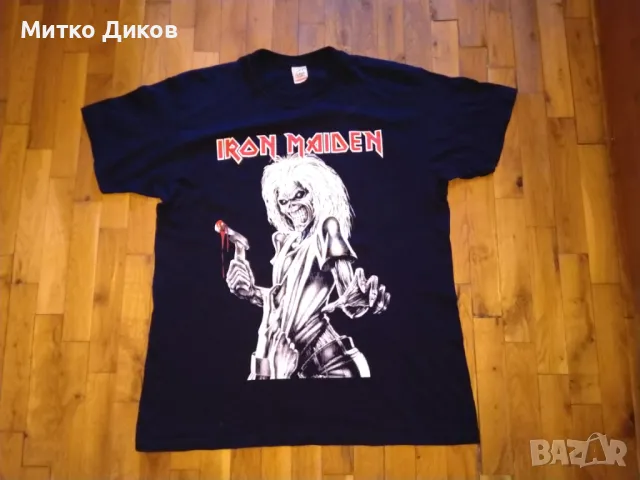 Маркова тениска Fruit of the loom на Iron Maiden Killers размер Л отлична