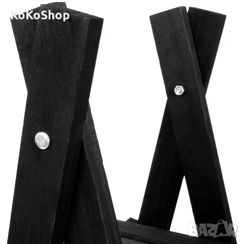 Дървен цветарник тип стълба – 3 нива,84 см.,черен, снимка 3 - Градински мебели, декорация  - 50419327