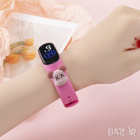 Детски LED часовник, водоустойчив, гумена каишка, цифров дисплей, снимка 9 - Детски - 51947846