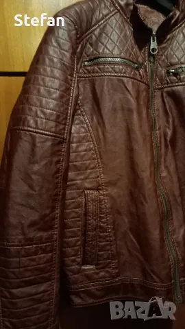 Мъжко кожено яке, снимка 4 - Якета - 47643004