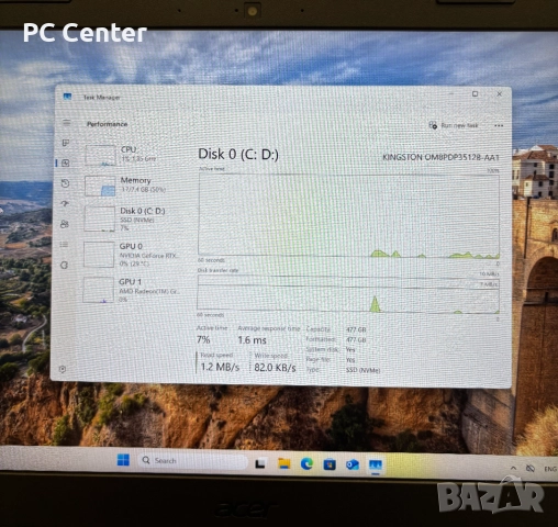Геймърски лаптоп ACER Nitro 5, AMD Ryzen 5 5600H, RTX 3060, 16GB ram, снимка 5 - Лаптопи за игри - 52909719