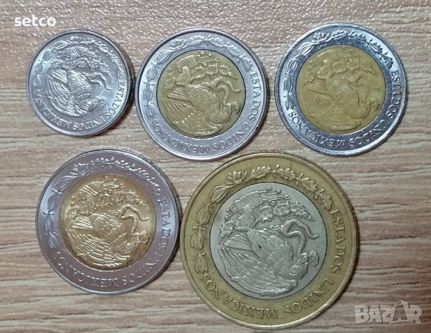 Лот монети Мексико 2008 - 2017 година, снимка 2 - Нумизматика и бонистика - 39065399