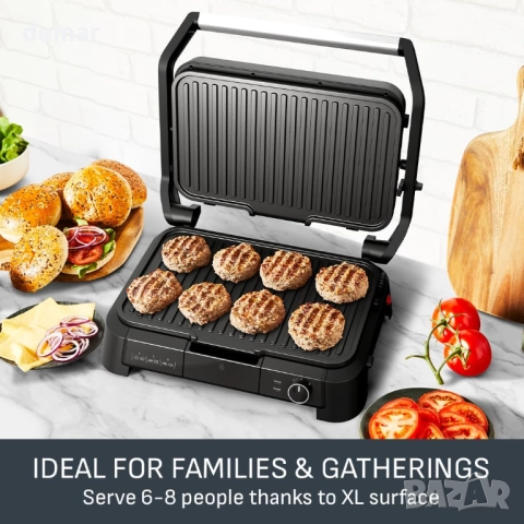 Tefal SuperGrill 3в1 XL, Вътрешен грил, незалепващи плочи, GC520DG1, снимка 3 - Скари - 51680803