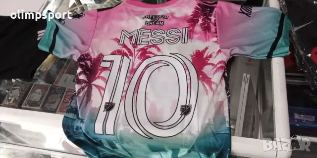футболен екип Miami  Messi нов тениска и шорти размер за дете с ръст 128-134см, 164-176см, снимка 2 - Детски комплекти - 50429679
