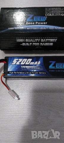 Нова Zeee LiPo Батерия 7.4V 5200mAh 50C, снимка 2 - Друга електроника - 53232209