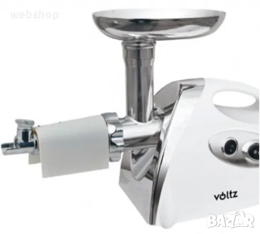 Мощна Месомелачка с приставка за домати Voltz V51991A, 1400W, Обратен ход, Аксесоари за сосове, снимка 4 - Месомелачки - 47685577