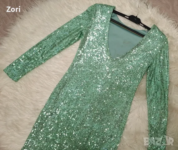 РАЗКОШНИ рокли целите в пайети и с леко отворен гръб в 2 цвята , снимка 7 - Рокли - 48087732