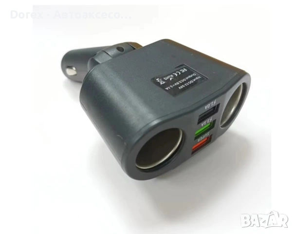 Универсален разклонител за запалка + USB зарядно (3 порта), снимка 6 - Аксесоари и консумативи - 53872773