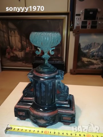 мраморен свещник от франция 1012221910L, снимка 2 - Антикварни и старинни предмети - 38967770