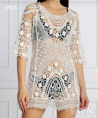 Chela collection M Бяла ажурена рокля 