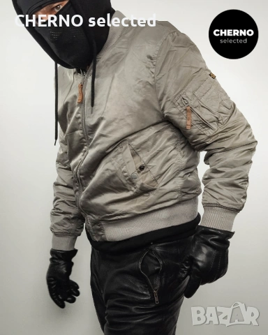 Мъжко бомбър яке ALPHA INDUSTRIES MA-1 Flight Bomber Jacket – размер XL•L – отлично състояние, снимка 3 - Якета - 52977206