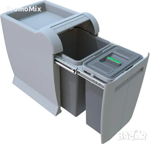 Кош за отпадъци Elletipi City PTA 3040A 20л За вграждане в чекмедже шкаф кош за боклук разделно съби, снимка 2 - Други стоки за дома - 49166480