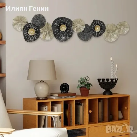 Стенно изкуство HOMCOM, стенна декорация с метална рамка, снимка 5 - Декорация за дома - 55946498