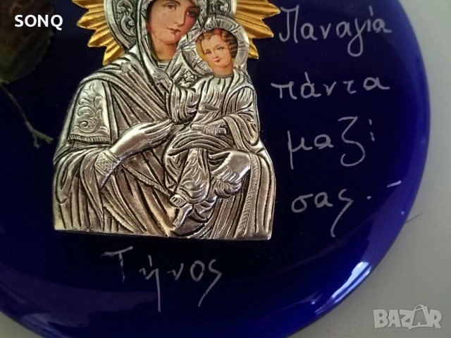 Красива Икона Дева Мария Със Младенеца, снимка 4 - Икони - 52510794