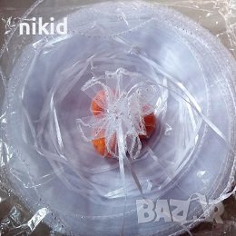 кръгли бели торбички торбичка от органза органзени тюл за подаръци подаръчета подаръчна торбичка, снимка 4 - Други - 39269259