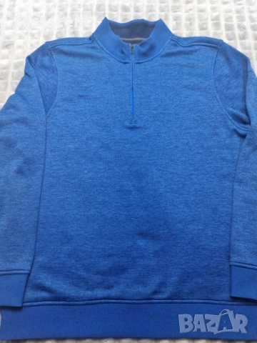 Мъжки пуловер с цип Under Armour Storm 1/4 Zip Pullover – Size L Loose Fit Blue Great Condition син, снимка 2 - Пуловери - 53568497
